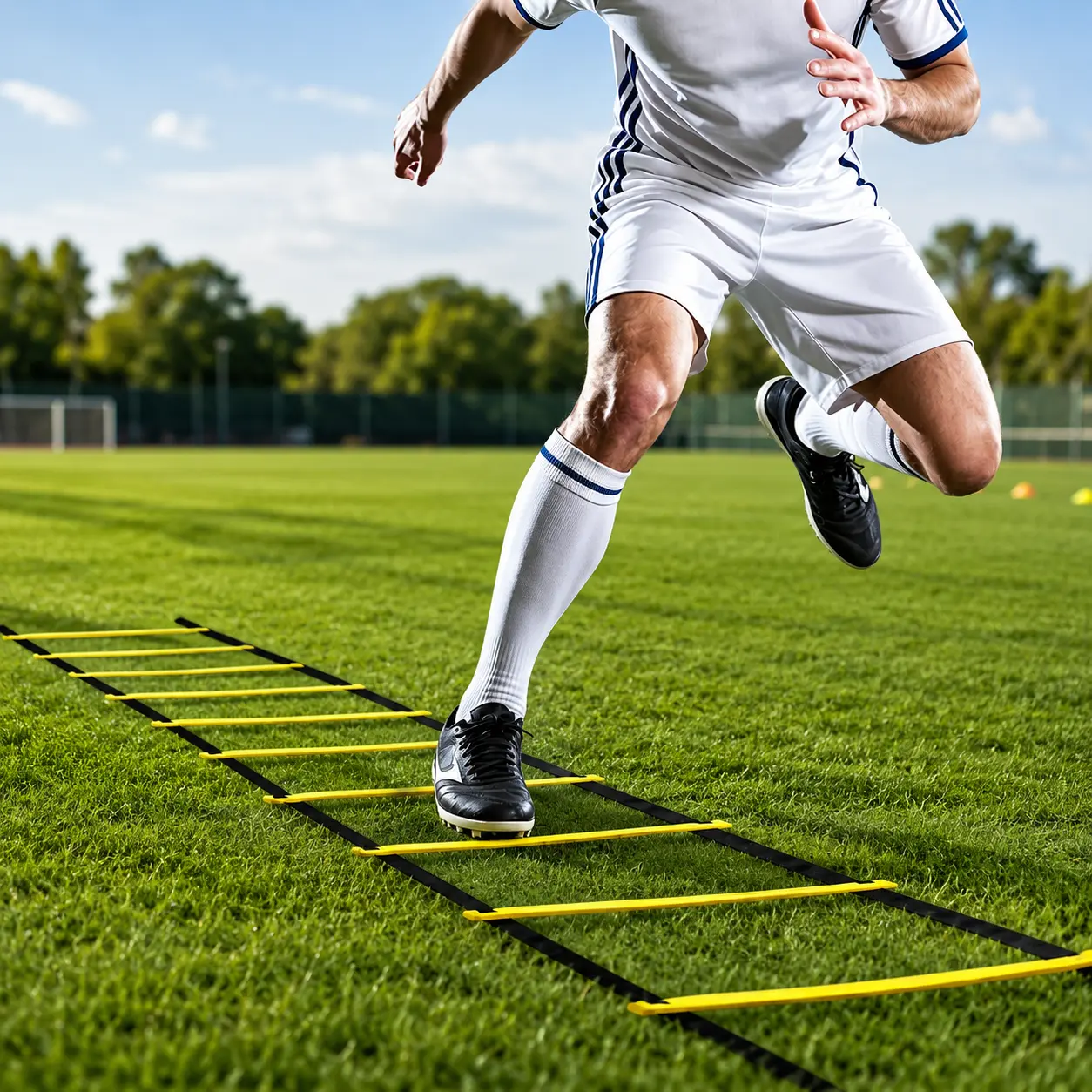 Agility Ladder 20ft 12 Rung Speed Training Equipment Soccer Training Ladder for Footwork Speed Agility Drills Portable Carry Bag for Kids Athletes Indoor Outdoor Backyard Practice Team Training Improve Coordination Balance Train Like a Pro