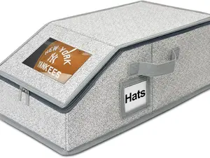 Stackable Hat Storage for Baseball Caps Visual Lid, Hat Storage Boxes for Closet, Holds Up to 12 Caps with Cardboard, Hat Organizer for Women & Men Meaningful,Sturdy Hat Boxes with Cardboard