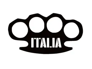 Italia Italy Italian Brass Knuckles VINYL DECAL CAR STICKER 5.5" for Car Truck Motorcycle Laptop or any smooth surface