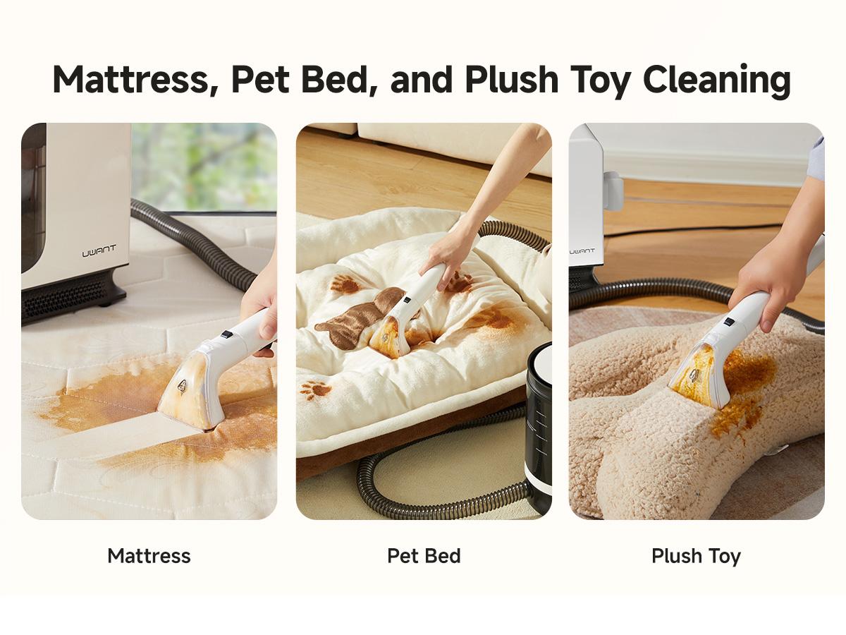 UWANT Portable Carpet Cleaner Machine, Spot & Upholstery Cleaner for Home, Sofa, Couch & Car Interior, Deep Stain Removal Water Extraction Systemr