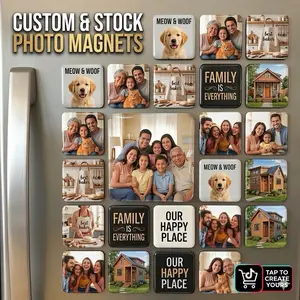 Personalized 2x2 Photo Magnets Custom Images for Birthdays Weddings Anniversaries Gifts Memories Pets Family Friends Mom Dad Home Décor & More - Decor