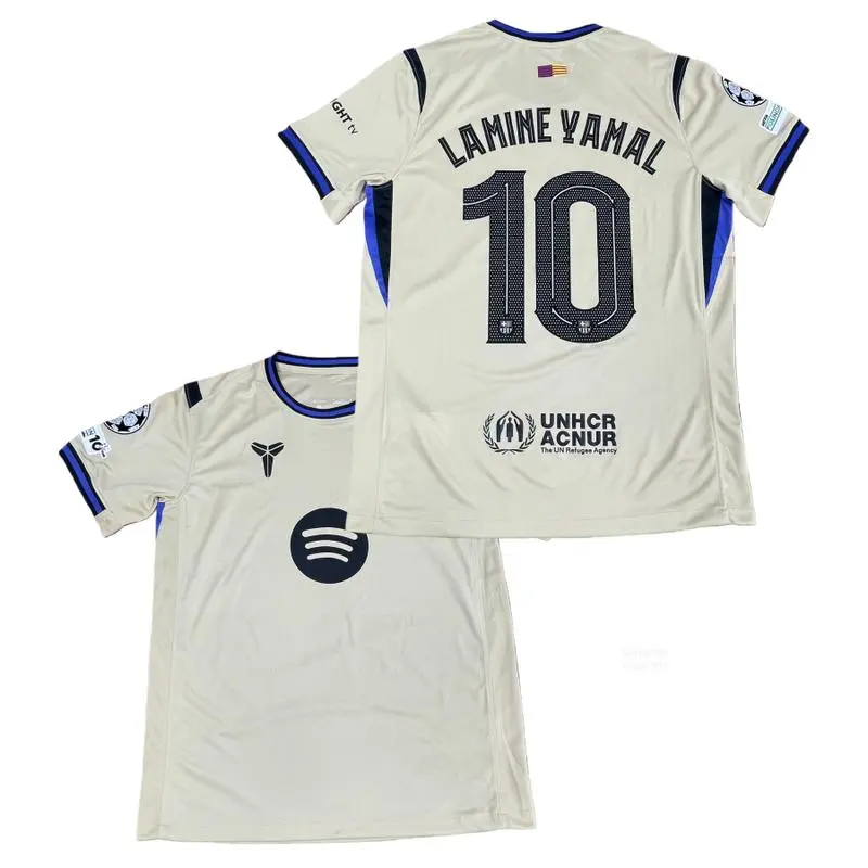 25 26 New Away White Short Sleeves No.14 Rashford Football Jerseys Unprinted Number