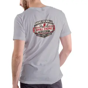 Gildan Mike Oxmall Small Engine Repair Funny Print T-Shirt, Unisex Classic Short-Sleeve Breathable Cotton Fabric Men's Top