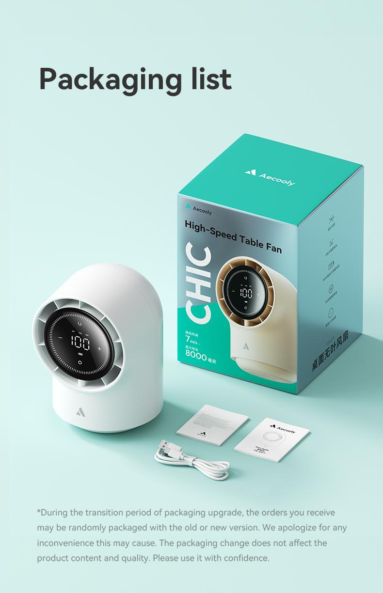 Aecooly Touch Control Desk Fan, 100 Speeds Quiet Bedroom Digital Display 8000mAh 3 Oscillation Angles Battery Powered Small Desktop Table Fan for Bedroom, Bedside, Office, Travel ,Summervibes, dealsforyoudays