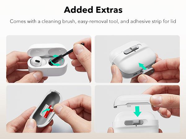 ESR for AirPods Pro 3 & AirPods Pro 2/1 Case, AirPods 4 Case, MagSafe Compatible, Magnetic Lid Lock, Drop-Proof Protection Cover with Lanyard, Pulse Series