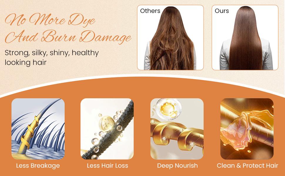 Natural Blonde Brown Hair Dye Shampoo 3 in 1, Hair Instant Dye Shampoo to Cover Gray Hair for Women Men, Herbal Ingredients Brown Shampoo Hair Dye 200ML, Magic Coloring Shampoo for Painting Hair, Shampoo Para Canas Natural Blonde Brown Hair Dye Shampoo 3 in 1, Hair Instant Dye Shampoo to Cover Gray Hair for Women Men, Herbal Ingredients Brown Shampoo Hair Dye 200ML, Magic Coloring Shampoo for Painting Hair, Shampoo Para Canas