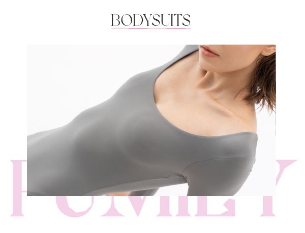 PUMIEY Women's Scoop Neck Long Sleeve Bodysuit Body-hugging Sexy Tops Womenswear Longsleeves Comfort Basic Underwear Lady Minimalist bodysuit  chanclas