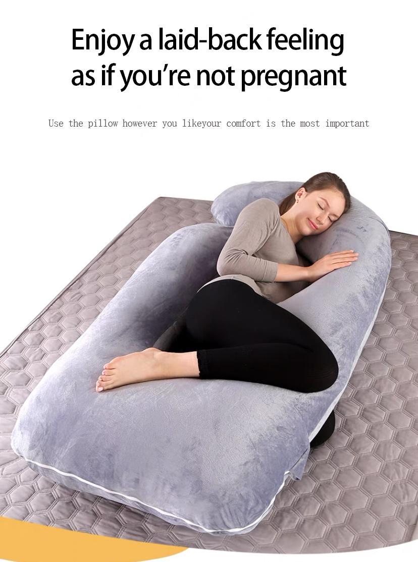 TTZZ Pregnancy Pillows, U-Shape Full Body Pillow, Removable Cooling Cover, Pregnancy Pillows for Sleeping, Body Pillows for Adults, Maternity Pillow and Pregnancy Must Haves