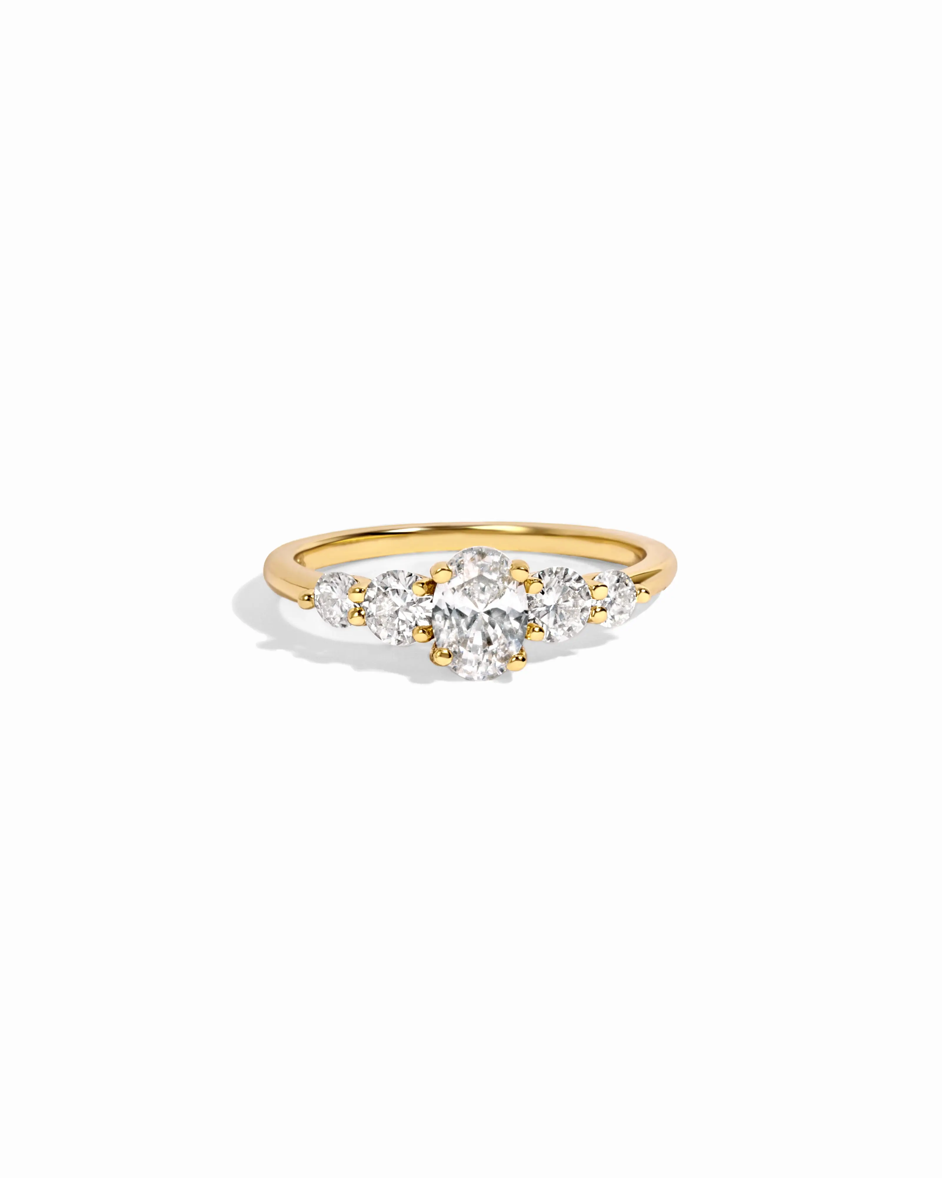 Sami Jewels Oval Cluster Ring, Sterling Silver Rhinestone Promise Ring, 14K Gold Plated Diamond  Ring, Cubic Zirconia Engagement Ring, Ring for Her