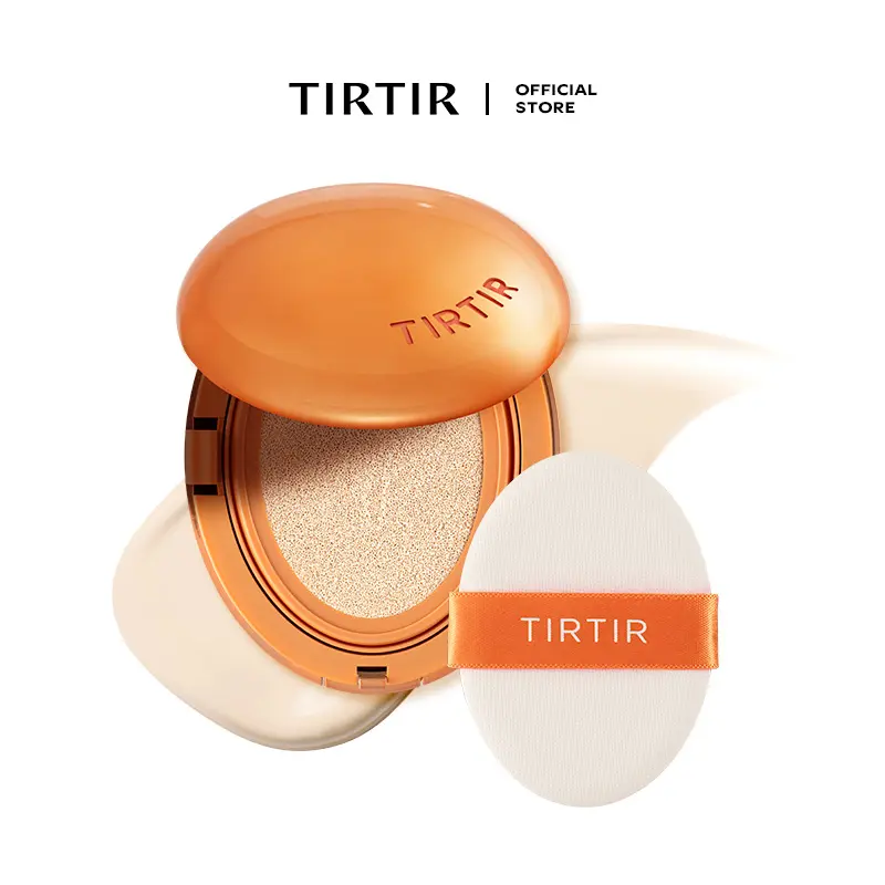 [TIRTIR Official] Mask Fit AI Filter Cushion Foundation l Full Size 0.63oz / 18g l Natural Satin Finish Makeup for Long Lasting Coverage & Smooth Texture Concealer Cosmetic Matte Hydrate Hydrate
