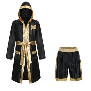 Adult Men Boxing Costume Includes Boxer Robe and Shorts