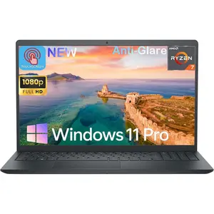 Dell Inspiron 3535 15.6" FHD Anti-Glare Touchscreen Laptop, AMD Ryzen 7 7730U 8-Core, 16GB/32GB RAM + 512GB/1TB/2TB SSD, Windows 11 Pro with Copilot, 720p HD Camera - for Business & Students