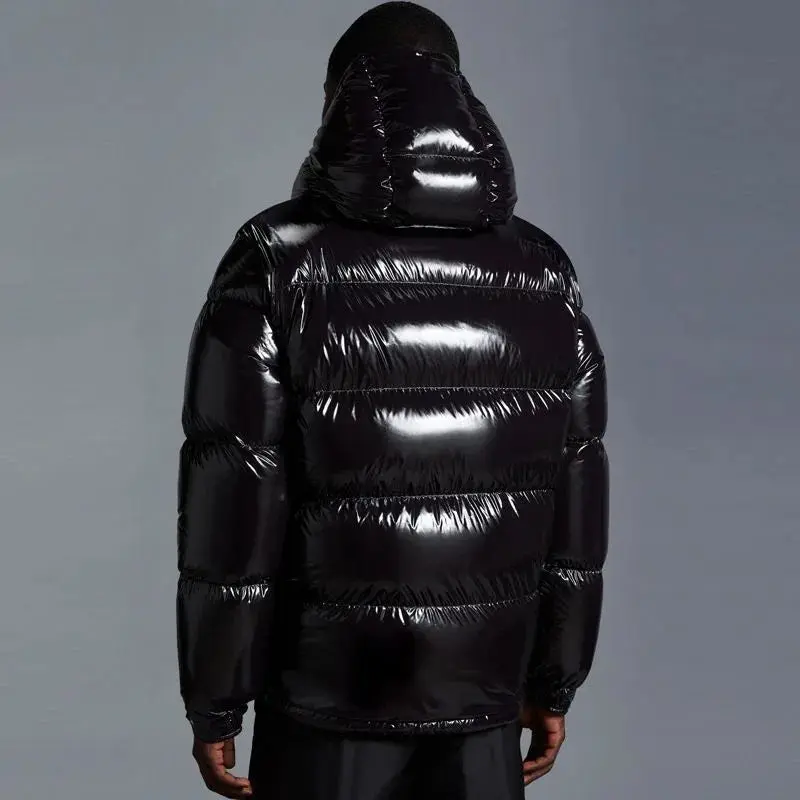 Glossy Hooded Puffer Jacket