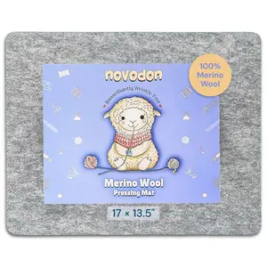 Novodon Merino Wool Pressing Mat for Quilting 17" x 13.5" 100% Merino Wool Pressing Mat for Quilting and Ironing