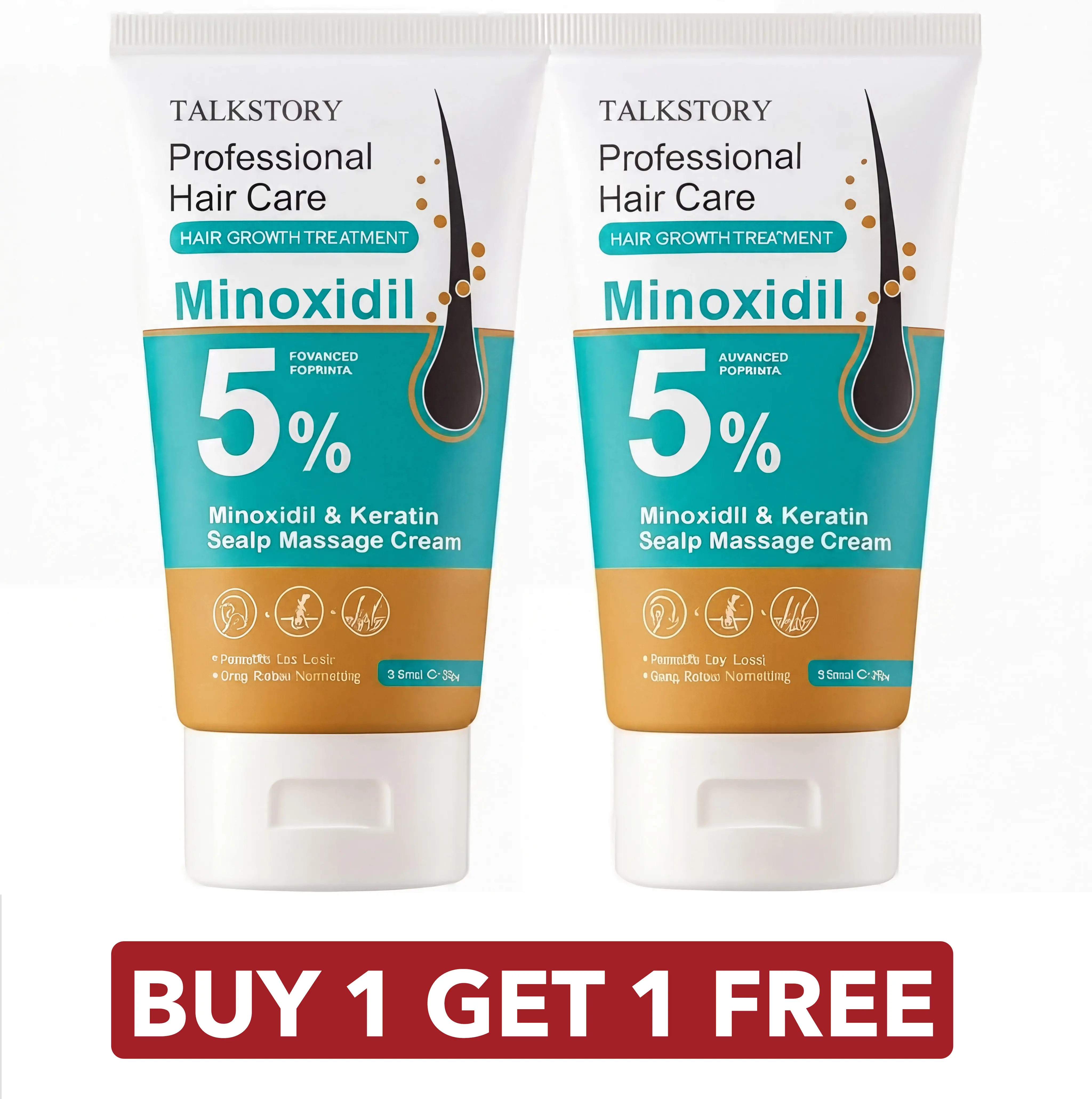 5% Minoxidil & Keratin Scalp Massage Cream, Buy 1 Get 1 Free Product, Keratin Treatment Hair Loss Nourishing Essence for Scalp Care & Fast Hair Regrowth, Keratin Treatment Hair Loss Products