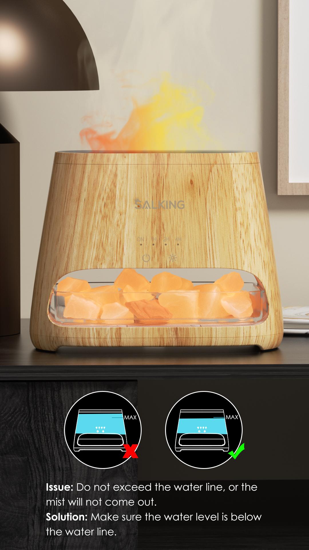 【TikTok Shop Weekly Deals】SALKING 2-in-1 Himalayan Salt Lamp Diffuser,  Himalayan Salt, Ultrasonic Essential Oil Diffuser , Schedule shutdown & Large capacity(For Bedroom/Office/Bathroom/Car)Night Lamp