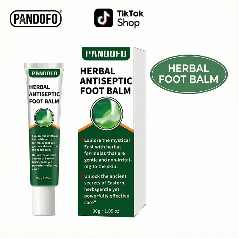 Pandofo Herbal  Antifungal  Foot Balm 30g for Dry Rough & Irritated Feet Gentle Non-Irritating Care Reduces Odor and Dryness Softens Heels-2