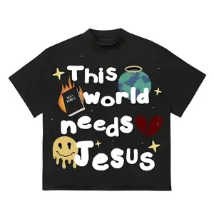 This World Cannot Exist Without Jesus T-shirts Top Womenswear Breathable Hoodie Oversize Tshirts everyday men