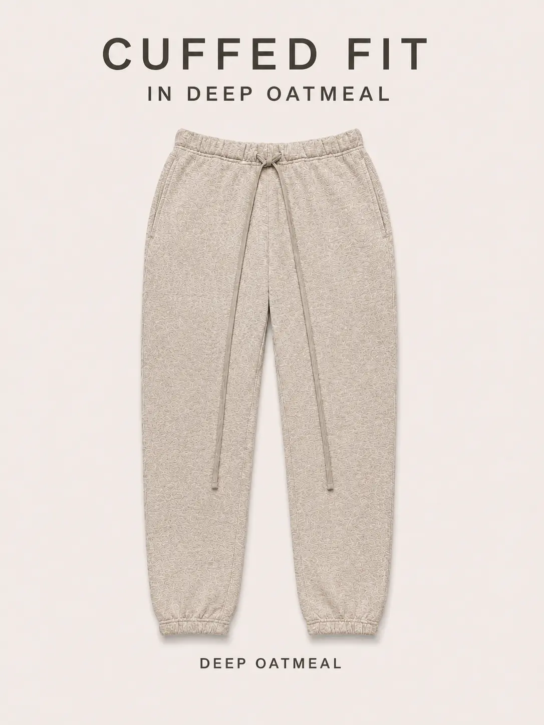22 Men’s Deep Oatmeal Oversized Jogger Sweatpants – Relaxed Baggy Fit, Cuffed Ankle, Drawstring Waist, Side Pockets, Casual Streetwear Lounge Pants, Menswear, Boxy, Plain, Fleece, Stylish