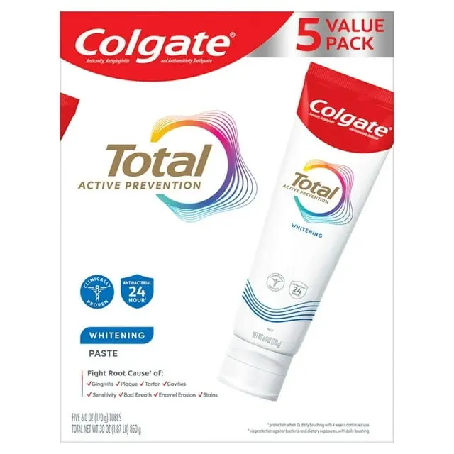 Colgate Total Whitening Toothpaste 6 oz 5 pk Colgate Total Whitening Toothpaste 6 oz 5 pk