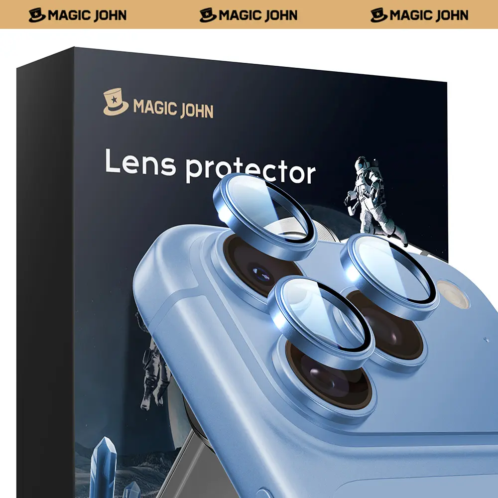 MAGIC JOHN iPhone Ultra Camera Lens Protector, Phone Accessories with Cleaning Kit, 99% Clearness, Guided Placement, No Bubbles, Scratch-Resistant, Easy Installation, Original Photo Quality Accessories