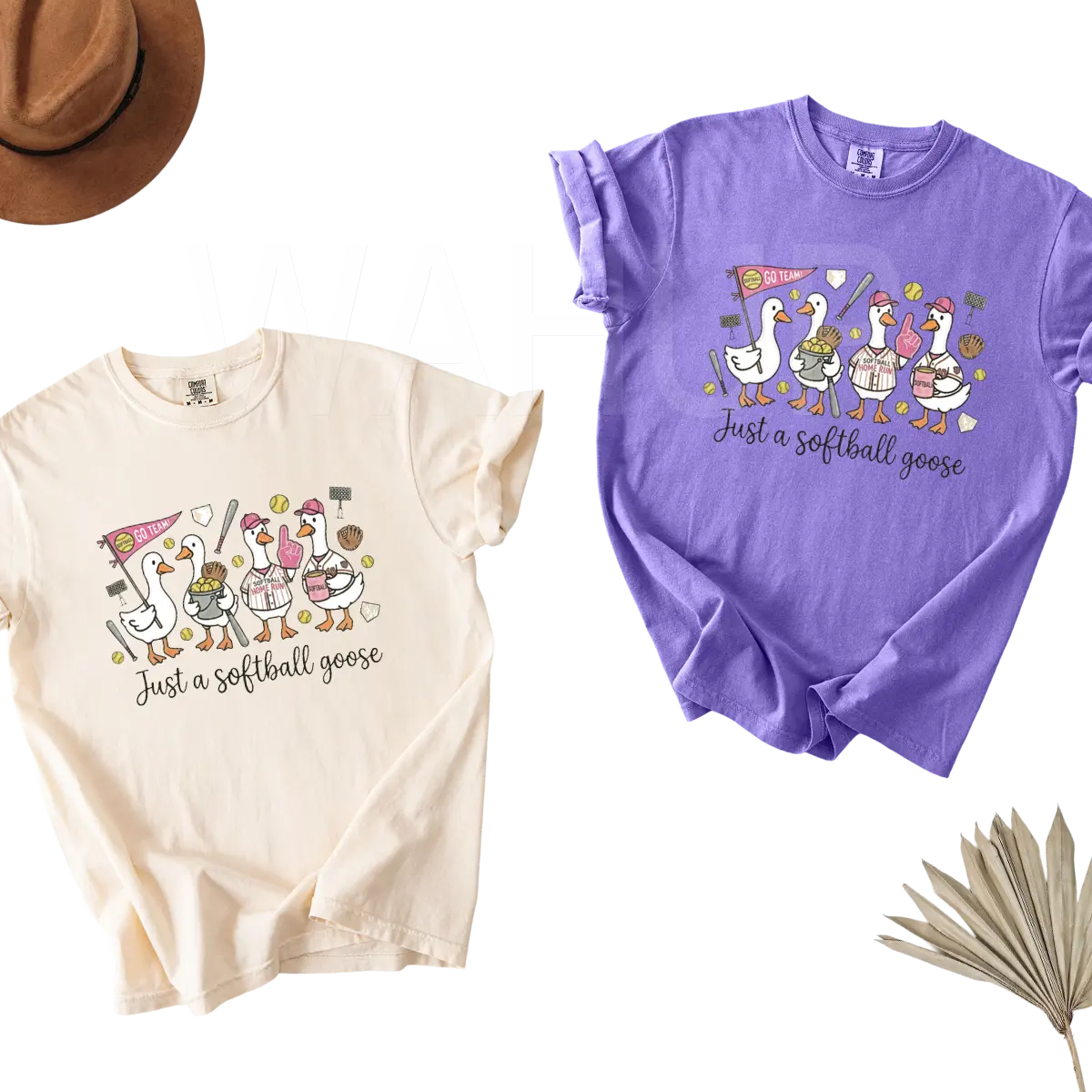 Comfort Colors T-Shirt 1717 Just A Softball Goose Funny Softball Goose Gift For Softball Mom Softball Player Game Day Softball Top S1 Tee