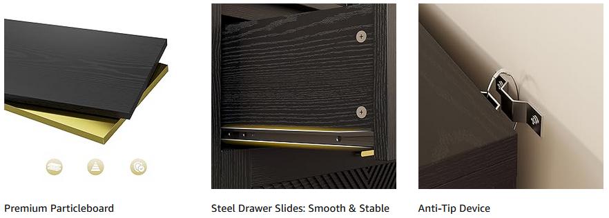 ANCTOR 71" Modern Armoire Wardrobe Closet with Mirror, 2-Door Tall Wardrobe Closet with Sliding Doors 2 Large Drawers Hanging Rod Anti-Tip Kit Freestanding Closets for Bedroom, Apartment, Cloak Room