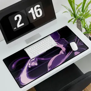 Mewtwo Desk Mat | Purple Gaming Mouse Pad, Anime Mouse Pad, Desk Mat, pc accessories.
