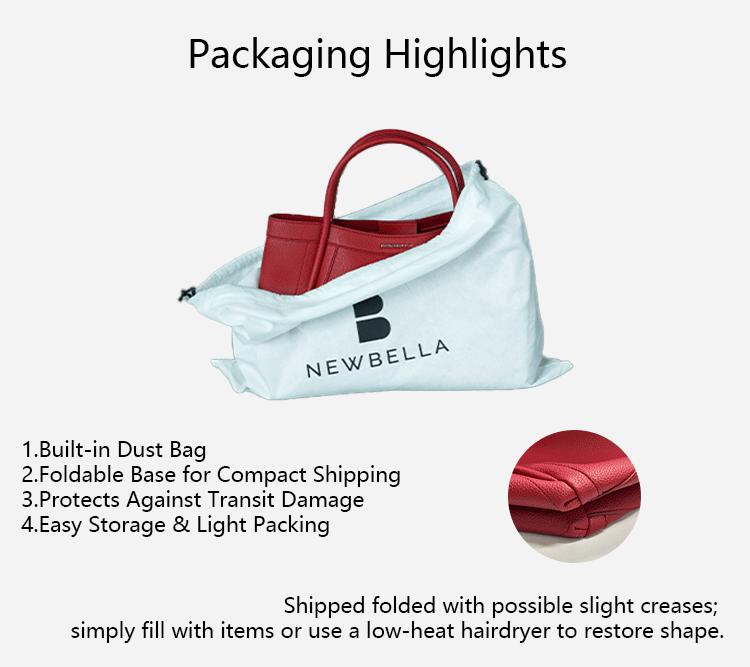 NewBella Kelly M Plus 2 PCS Set Lychee Top Handle Bag with Removable Shoulder Strap Purse Eco-Friendly PU Leather Spacious Interior Magnetic Closure & Inner Pockets Foldable Packaging DealsForYoudays,FallFreshness