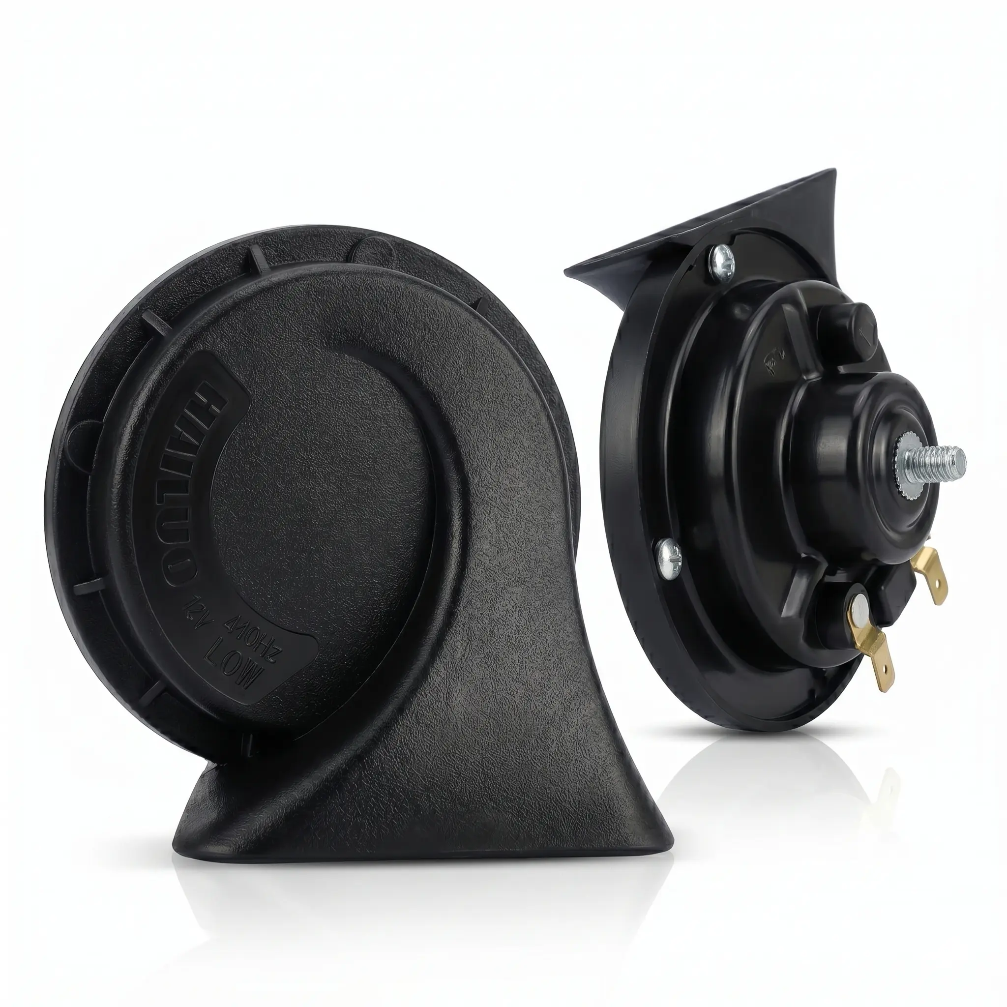 120dB Loud 12V Snail Horn, Universal Car Bass Horn Replacement, Premium Copper Coil Waterproof Automotive Horn for Cars, Trucks, Motorcycles, SUVs, Pickups, Heavy Duty Safety Warning Siren Auto Accessories