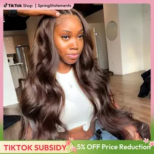 West Kiss Glueless Wig Dark Brown Body Wave 7x5 Closure Wig Pre Cut Ready Go Human Hair Wigs Pre Plucked Natural Hairline SpringStatements