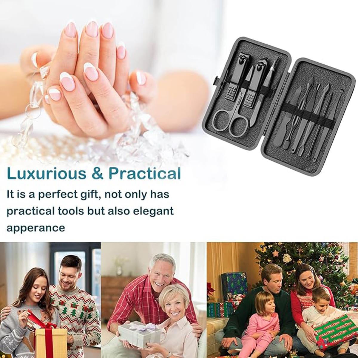 8/24/15pcs Professional Nail Clipper Set with Storage Case, Portable Manicure & Pedicure Tool Set, Nail Cutter Kit Wallet, Nail Care Tool for Home & Travel, Body Care Products, Thanksgiving and Christmas gifts