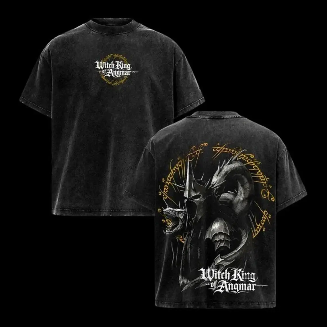 The Lord of the Rings Witch-king of Angmar Washed T-Shirt - Oversized