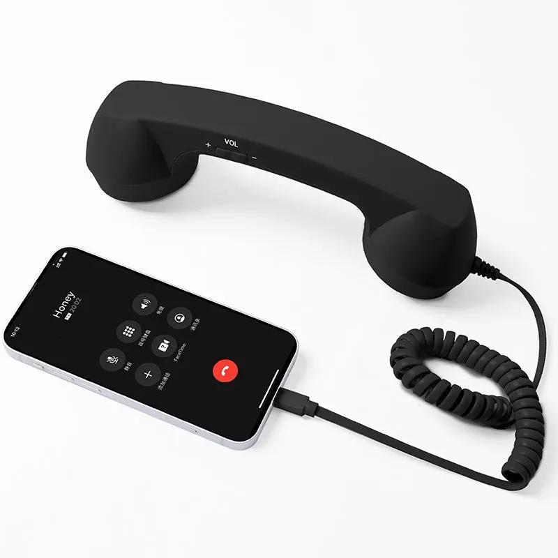 Wired USB Type-C Mobile Headset - New Straight Plug, No Conversion Needed, Retro Mute, External Call Handset, Simple Ergonomic Design, Portable Mini Audio, 1-Touch Rec, Assorted Colorful Dreamy Hues