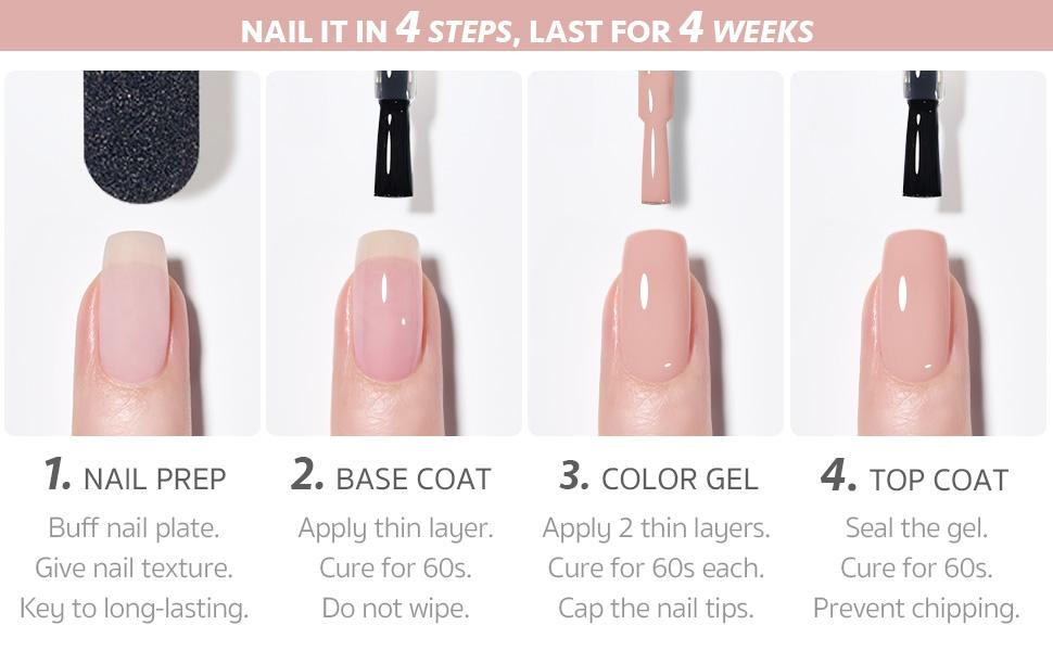 GAOY Vanilla Nude Macaron Nail Gel Polish Set Including Peach Pink Nude Shades, Sweet Minimalist Creamy Colors, Opaque Long Lasting Gel for Home & Salon Manicure