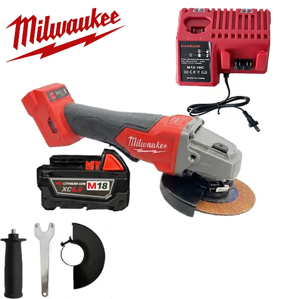 Milwaukee M18  4.5in Brushless Cordless Angle Grinder - High Torque Tool with RAPIDSTOP Brake, Extended Runtime for Mechanics, Cutting/Grinding Steel/Concrete, Diamond Wheel Tools, Brushless Cordless Angle Grinders