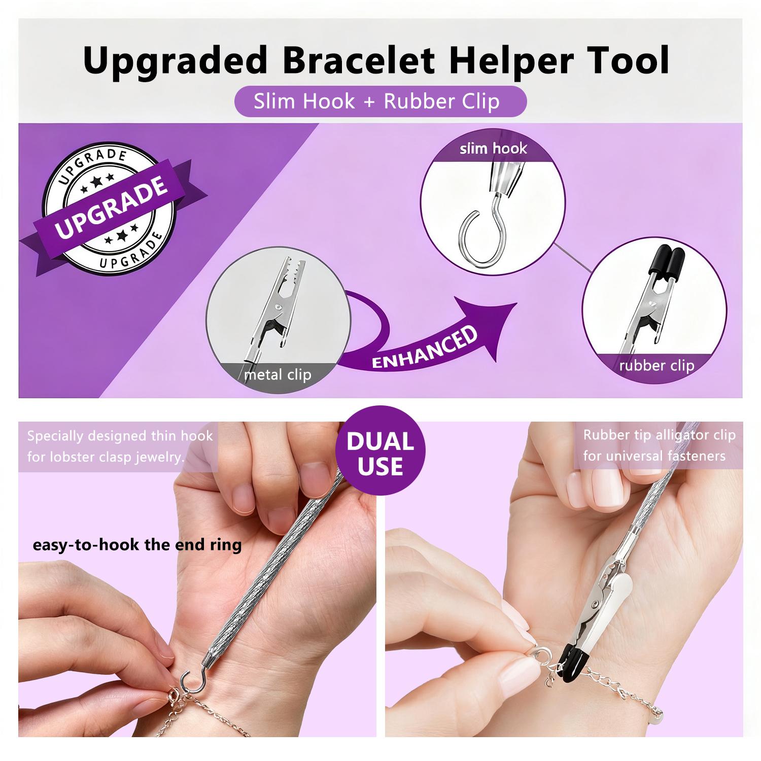 Bracelet Helper Tool for Self-Wearing Fastening Assistant Easy to Use Versatile for Various Bracelets User-Friendly Design Ideal for Everyday Use