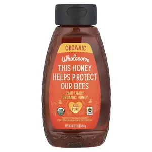 Wholesome Sweeteners Fair Trade Organic Honey, 16 oz (454 g)