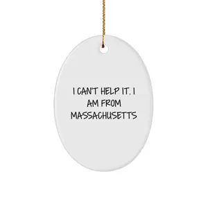 Funny Massachusetts Oval Ornament Gifts from Friends and Family for Christmas