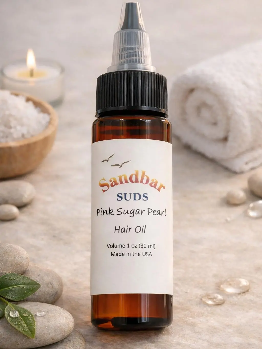 Sandbar SUDS Premium Hair Oil Blend | Growth & Shine Scalp Treatment | With Hempseed, Jojoba & Castor Oil | Repair Split Ends & Frizz Control | 2oz Artisan Hair Care
