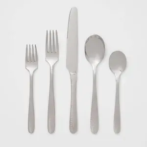 20pc Millinocket Flatware Set Silver - Threshold