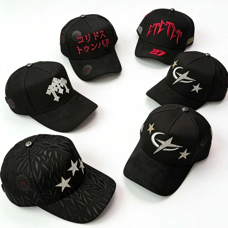 Barbas Hats x CT Premium Black Limited Edition Street Fashion Baseball Cap - Unisex Adjust Snapback, Star Patch, Textured Brim, Metal Accent, Men's Urban Snapback Accessory for Trendy Graphic Wear, Men's Accessories, Casual Wear