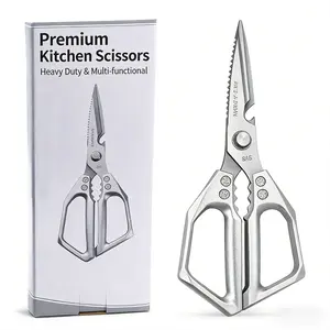 Multi-Purpose Kitchen Scissors | Sharp Japanese Cooking Scissors, Heavy Duty Poultry Shears for Chicken Bones & Turkey, Dishwasher Safe