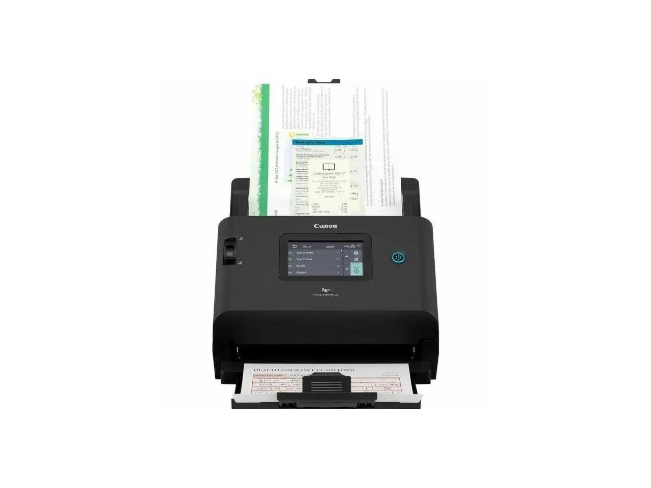Canon imageFORMULA DR-S350NW Large Format Sheetfed Scanner - 600 dpi Optical - 24-bit Color - 8-bit Grayscale - 50 ppm (Mono) - 50 ppm (Color) - Color Scan - Duplex Scanning - Plain Paper, Paper Docum