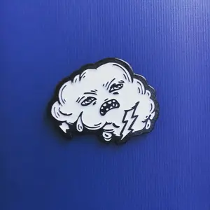 Storm Cloud Lapel Pin Designed by Kaila Gee