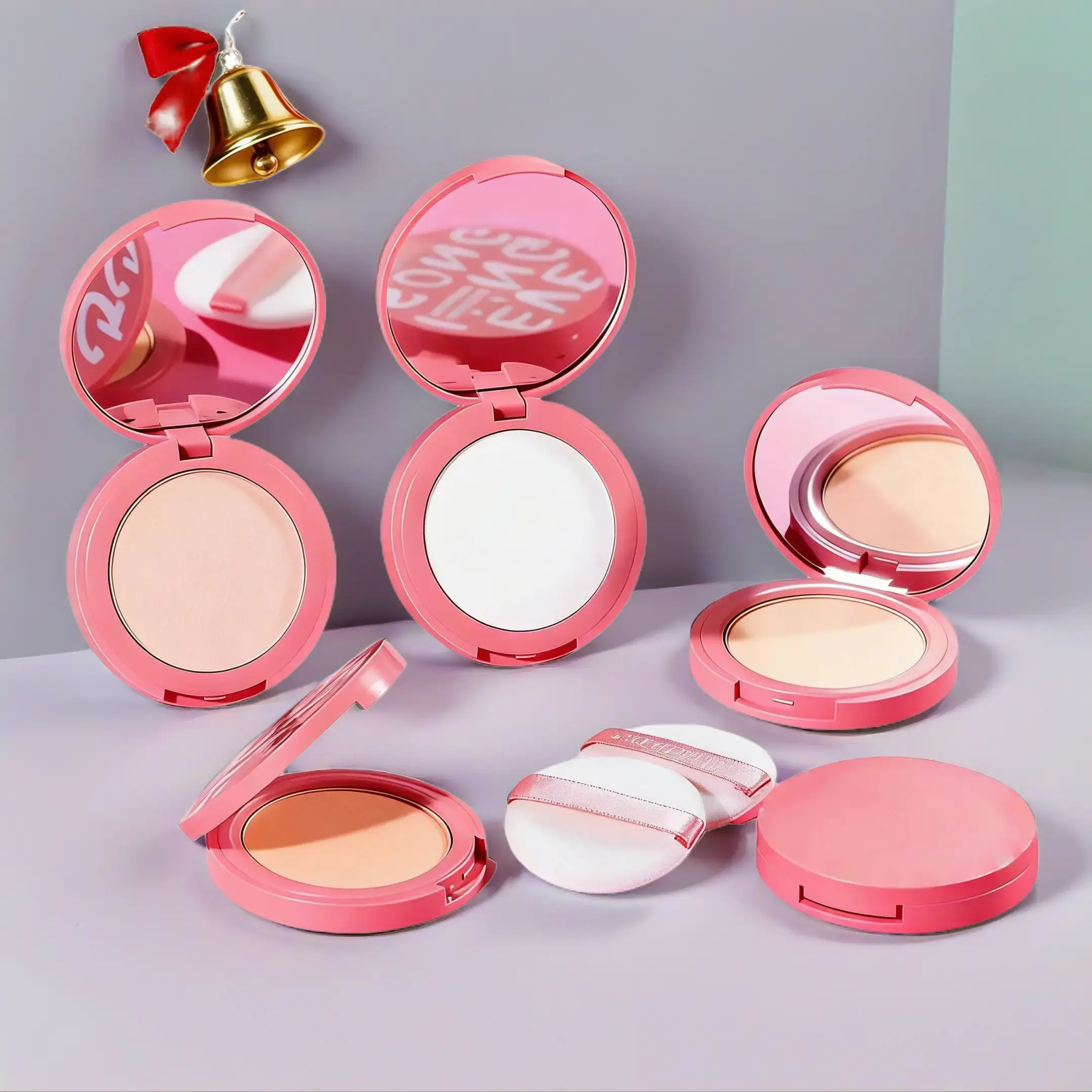 MAYCHEER Matte Setting Powder Cosmetic, 45g Light Beige Facial Powder Makeup Products, Long-Lasting Oil Control & Full Coverage Pressed Formula for Natural Flawless Finish, For Oily & Sensitive Skin