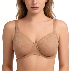 HSIA Auri Seamless Lace Support Bra Full Coverage Comfort Fit SpringStatements