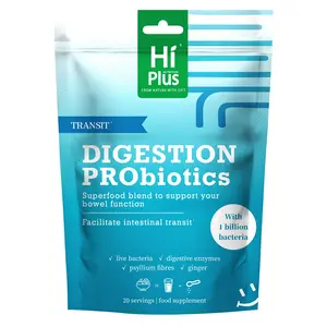 HiPlus Digestion Probiotics with 9 Strains 10 Plant Enzymes & Fiber for Immune Support Gut Health detox Colon kidney Cleanse Boost Vegan Bloating Relief probiotic for women digestive healthcare supplement postbiotic dietary Fitness