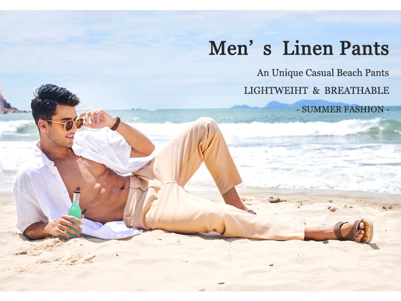 COOFANDY Men's Cotton Linen Pants Elastic Waist Lightweight Casual Pants Slim Fit Yoga Beach Pants with Pockets Menswear Trouser Daily COOFANDY Men's Cotton Linen Pants Elastic Waist Lightweight Casual Pants Slim Fit Yoga Beach Pants with Pockets Menswear Trouser Daily