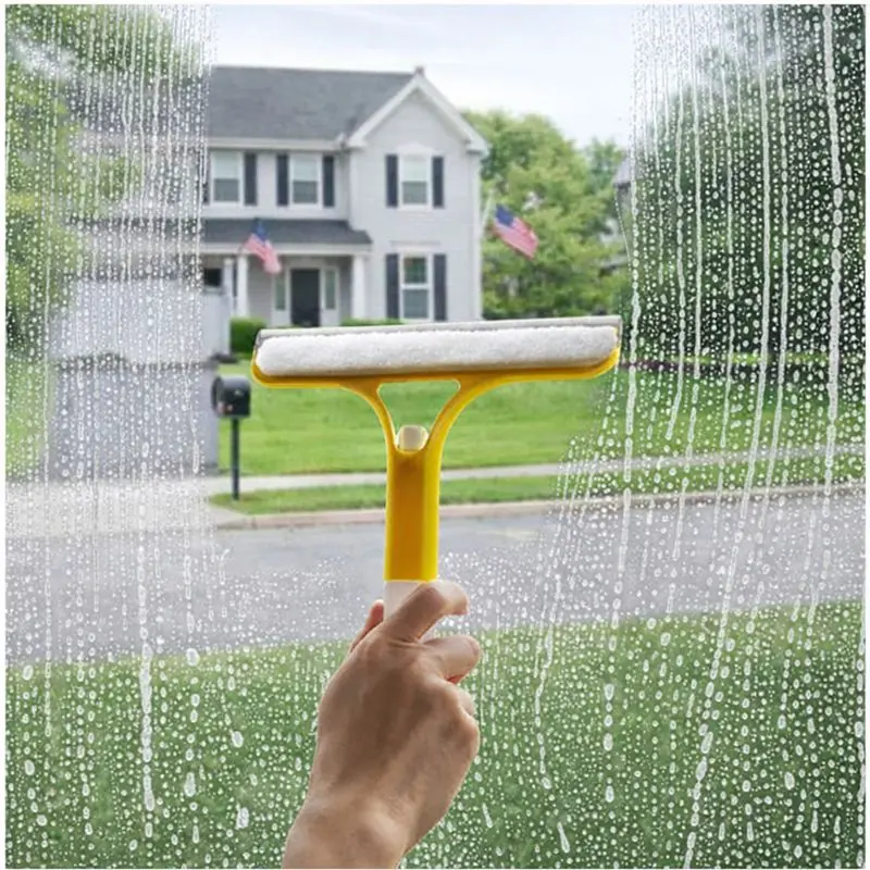 3 in 1 Window Cleaning Scraper, 3 in 1 WindowSqueegee Cleaner,Window Squeegee with Spray, for Windows,Car Windshields,Bathrooms,Kitchens,Tiles,etc,All-Purpose Window Cleaner Tool  Glass